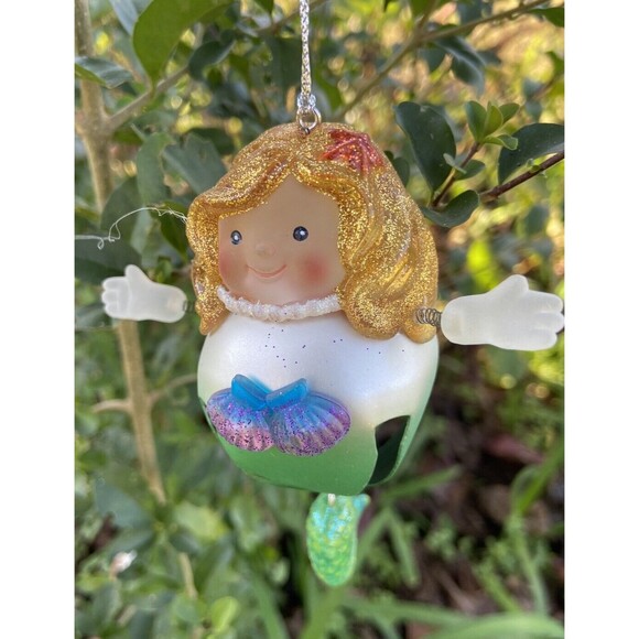 Seasons of Cannon Falls Ornament Mermaid Bell Christmas Coastal Beach NWT - Picture 1 of 10